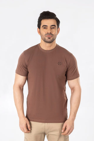 Brown Round Neck Shirt RTNS23047-BR