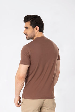 Brown Round Neck Shirt RTNS23047-BR