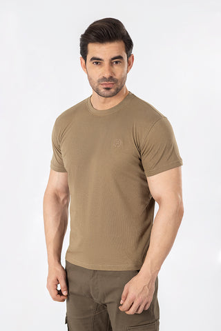 Olive Round Neck Shirt RTNS23161-OL