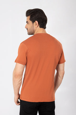 Rust Round Neck Shirt  RTNS23163-RST