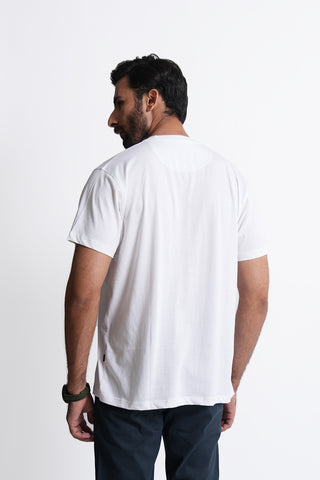 White Round Neck Shirt RTNC240462-WT