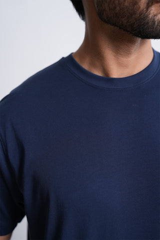 Navy Round Neck Shirt RTNC240463-NY