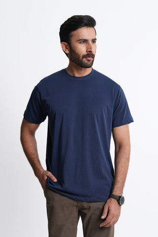 Navy Round Neck Shirt RTNC240463-NY