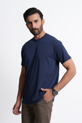 Navy Round Neck Shirt RTNC240463-NY