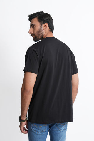 Black Round Neck Shirt RTNC240464-BK