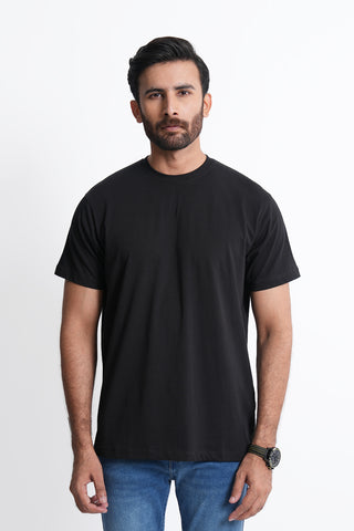 Black Round Neck Shirt RTNC240464-BK