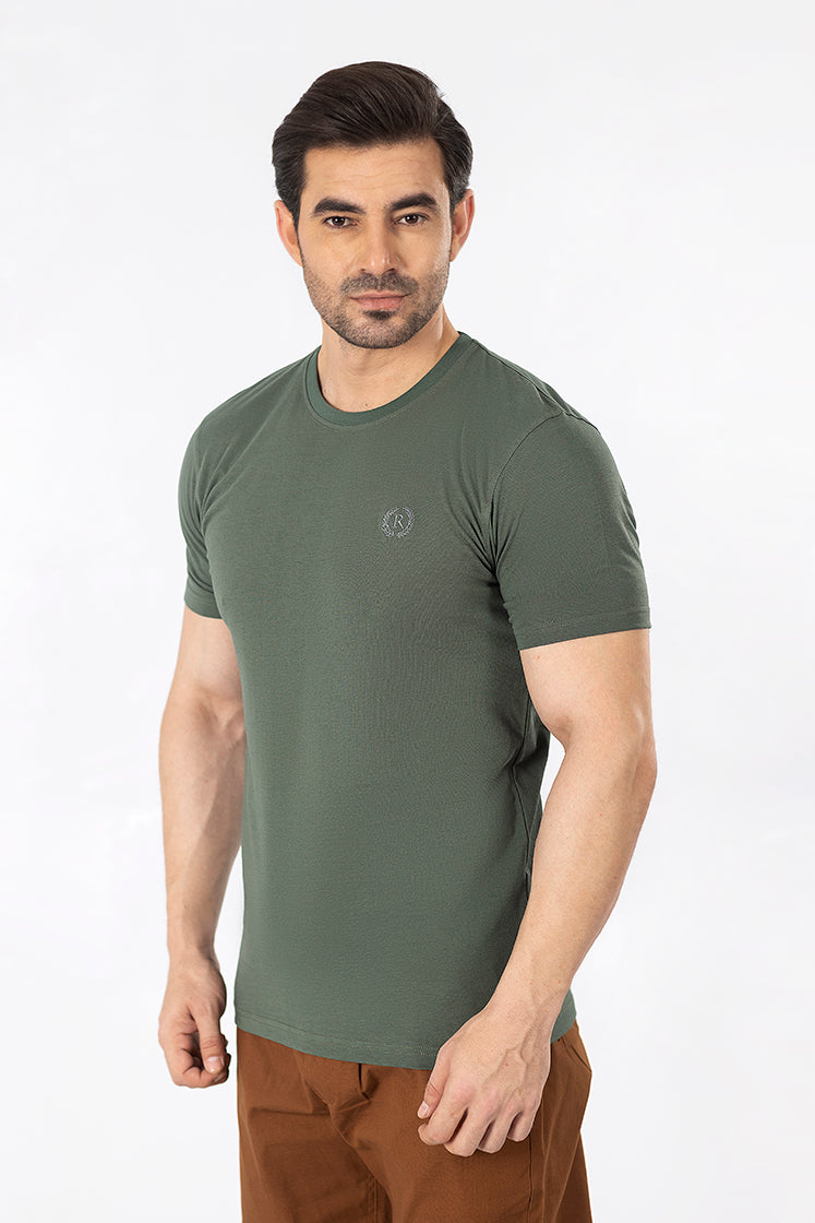 Green Round Neck Shirt RTNS23036-GN
