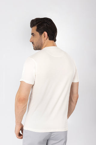 White Round Neck Shirt RTNS23043-WT