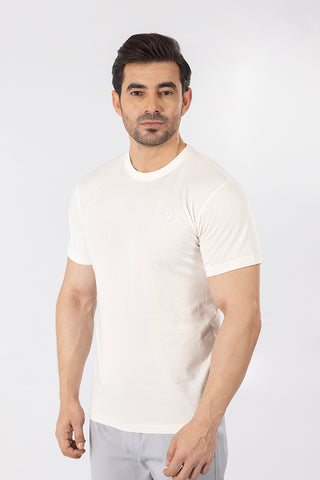 White Round Neck Shirt RTNS23043-WT