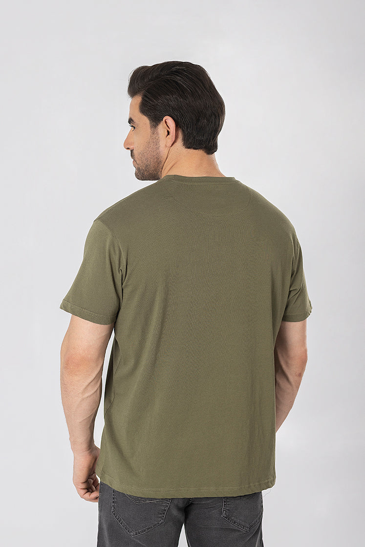 Green Round Neck Shirt RTNS23148-GN