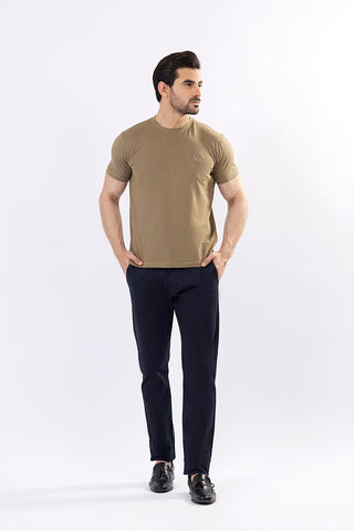 Brown Round Neck Shirt RTNS23150-BR