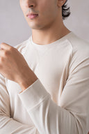 TEXTURED CREW NECK SWEATSHIRT