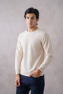 TEXTURED CREW NECK SWEATSHIRT