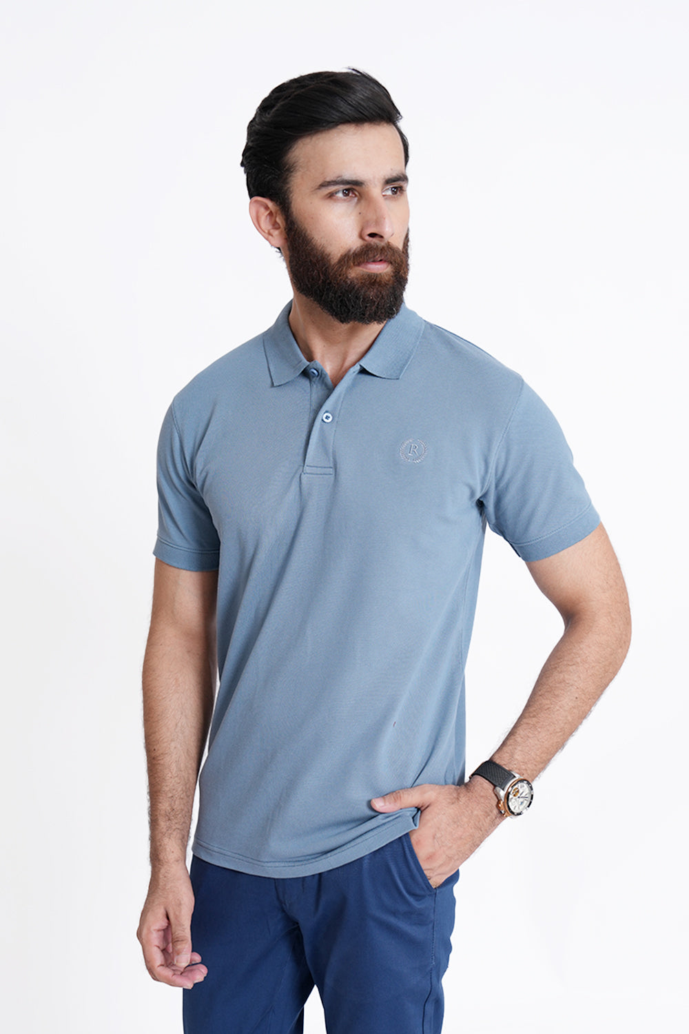 Grey Polo Shirt RTCF240300-GR RTSF240301-GR