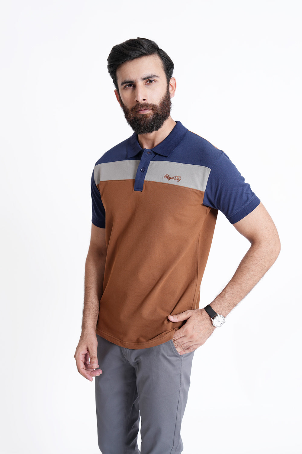 Brown Polo Shirt RTCF240406-BR RTSF240405-BR