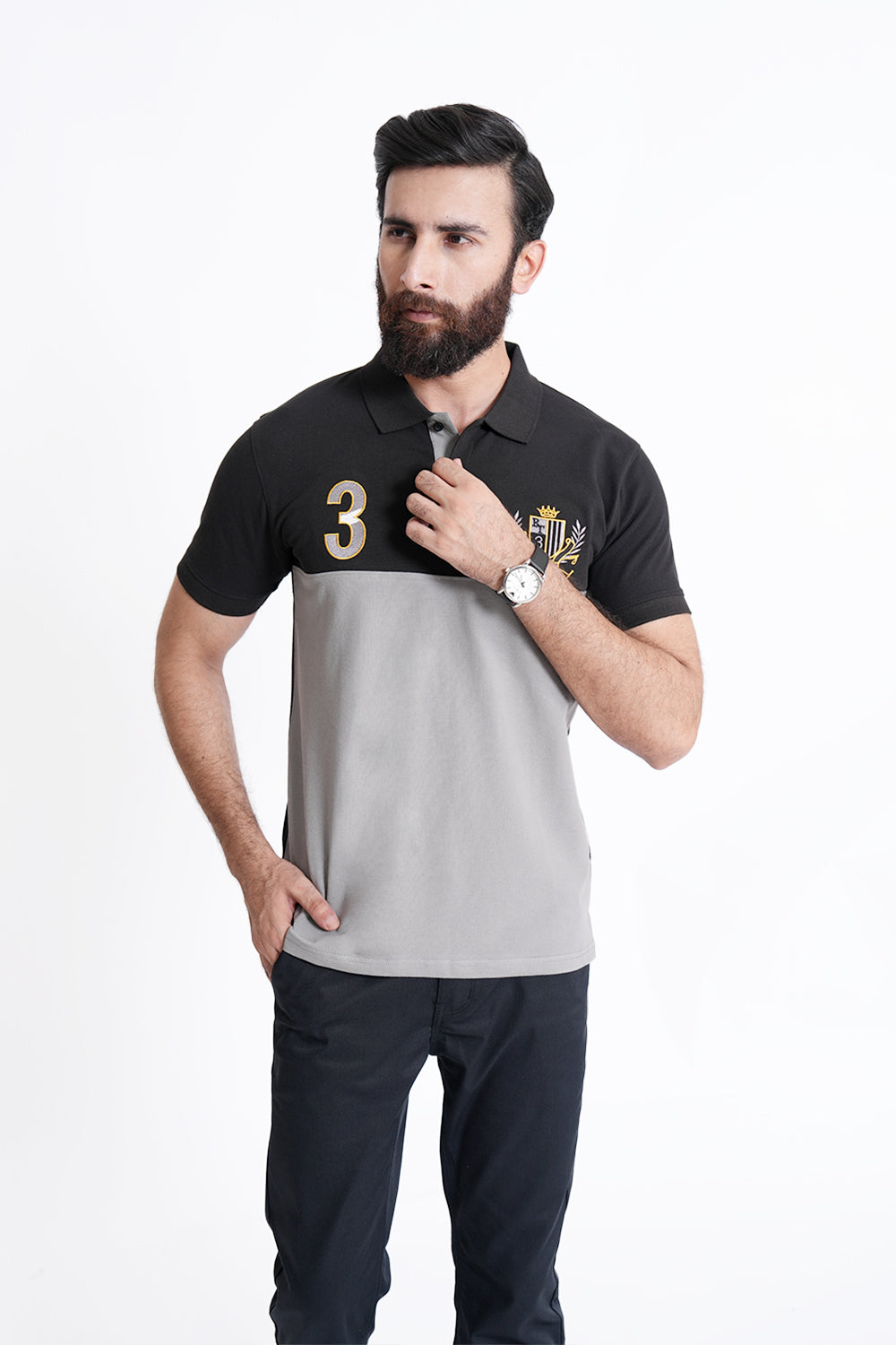 Black Polo Shirt RTCF240444-BK RTSF240445-BK