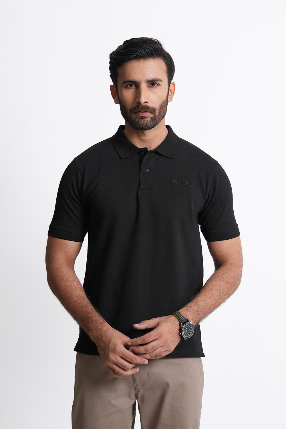 Black Polo Shirt RTCF240707-BK RTSF240708-BK