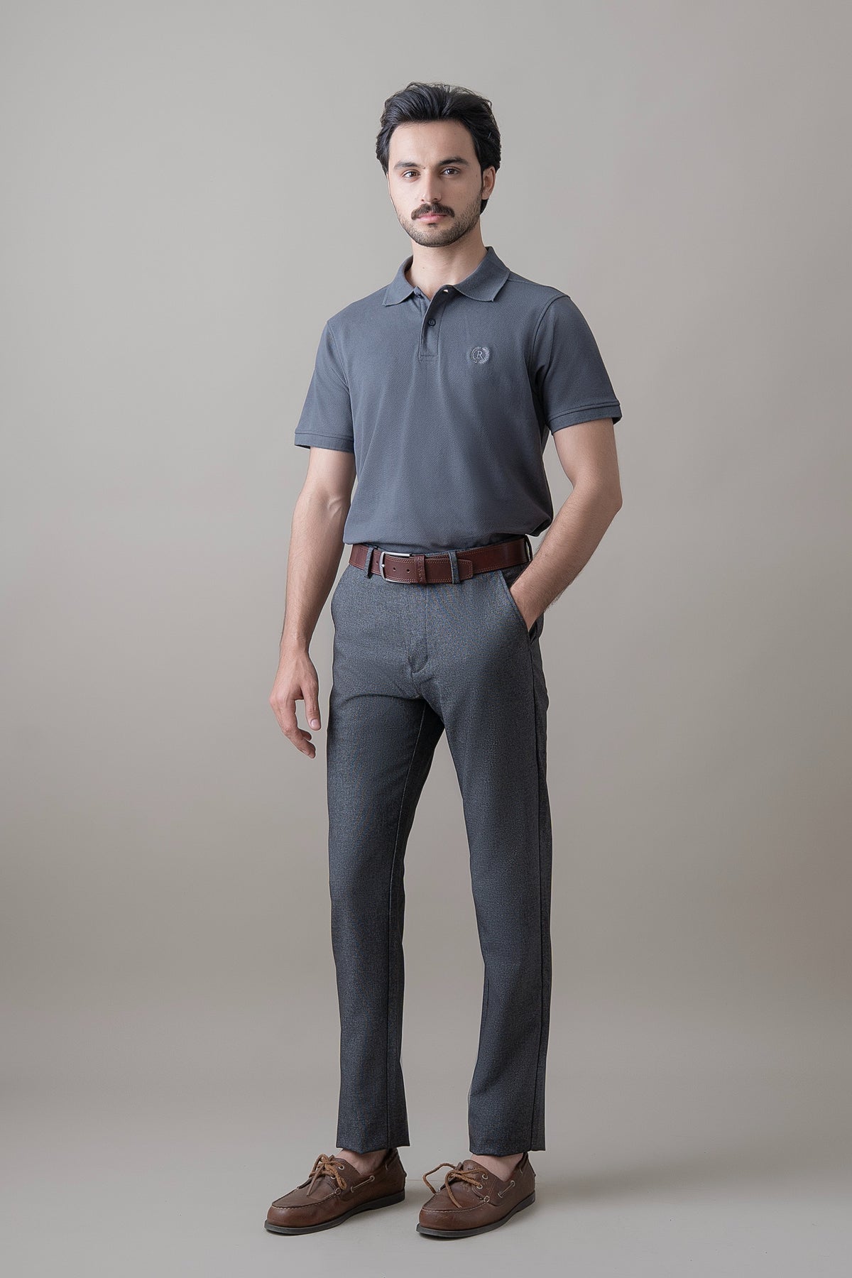 Charcoal Grey Imperial Polo