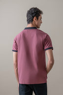 Contrast Collar Pique Polo