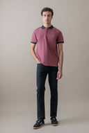 Contrast Collar Pique Polo