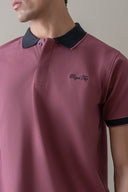Contrast Collar Pique Polo