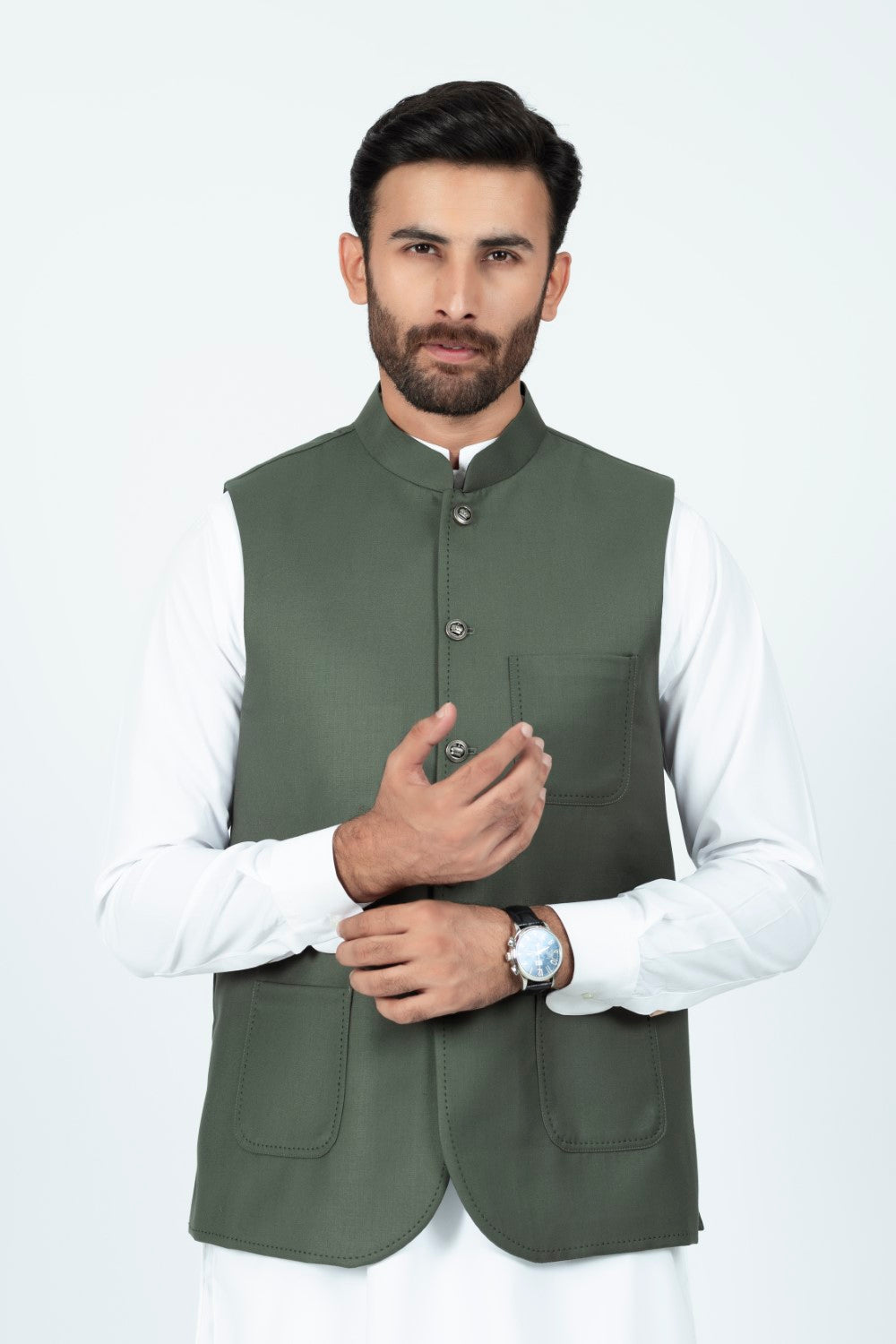 Light Green Waistcoat RWC240579-LGN