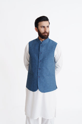 Blue Waistcoat RWC240218-BL