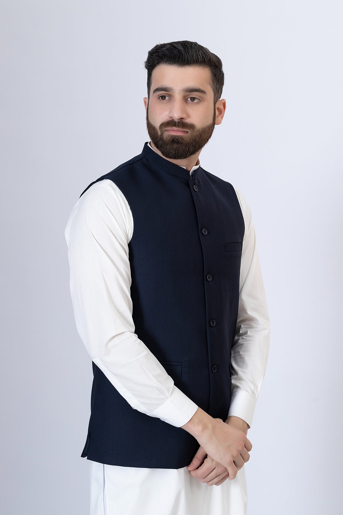 NAVY WAIST COAT - RWC250147-NY