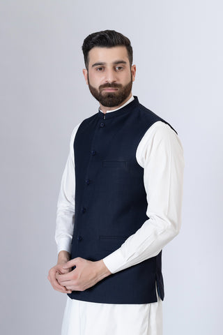NAVY WAIST COAT - RWC250147-NY