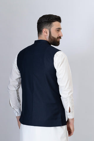 NAVY WAIST COAT - RWC250147-NY