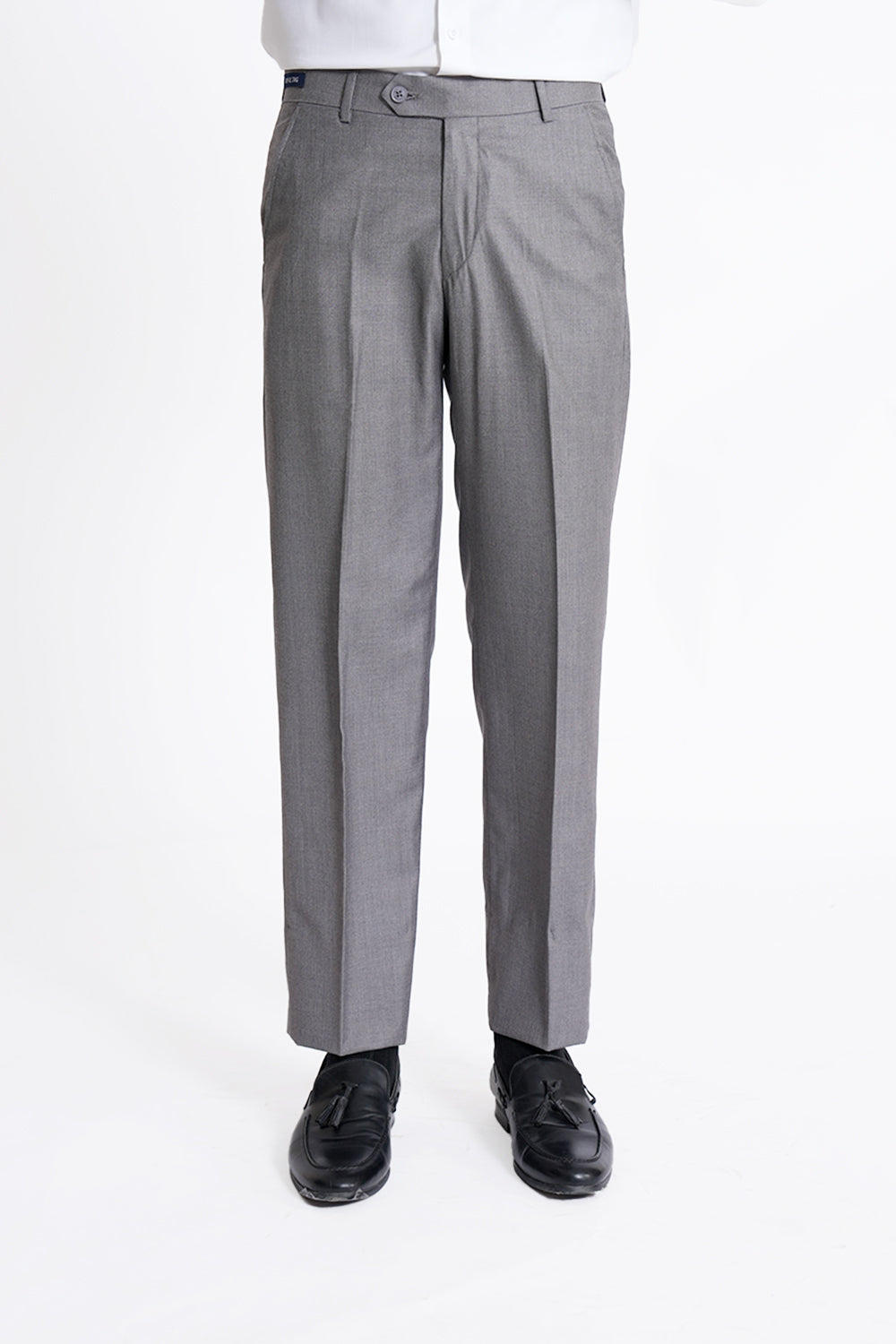 Grey Smart Fit Plain Dress Pant SDP240203-GR