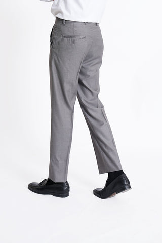 Grey Smart Fit Plain Dress Pant SDP240203-GR