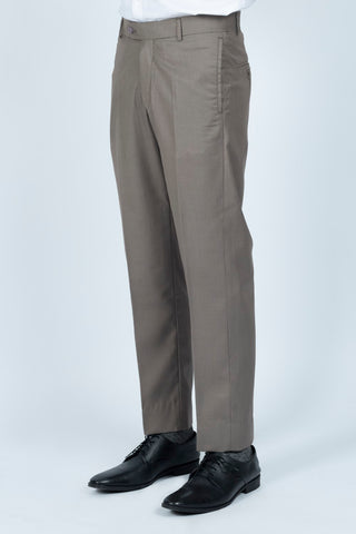 Smart Fit Light Brown Plain Dress Pant SDP240271-LBR