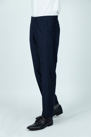 Smart Fit Navy Plain Dress Pant SDP240291-NY