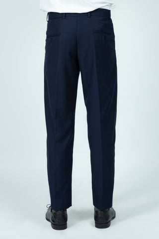 Smart Fit Navy Plain Dress Pant SDP240291-NY