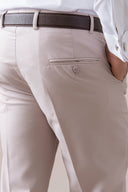 Beige Refined Dress Pant