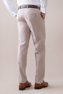 Beige Refined Dress Pant