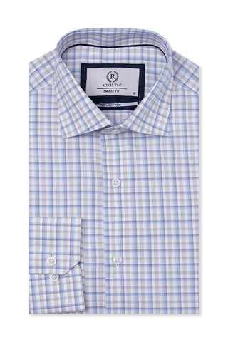 White Check Dress Shirt- sfc241039-wt