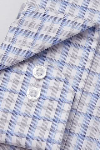 White Check Dress Shirt- sfc241039-wt