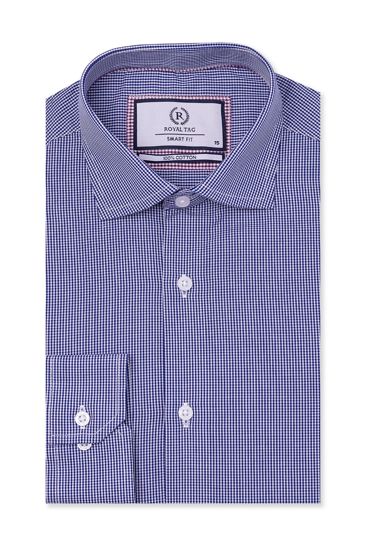 Blue Check Dress Shirt- SFC241046-BL