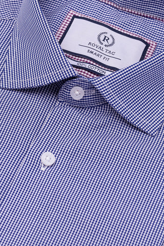 Blue Check Dress Shirt- SFC241046-BL