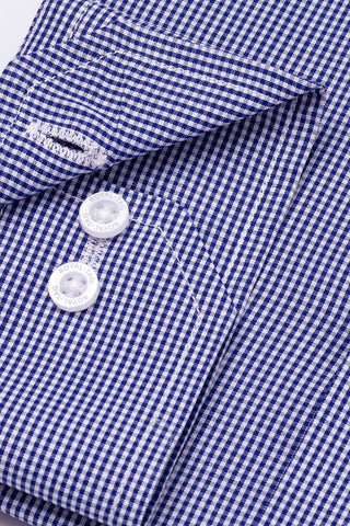 Blue Check Dress Shirt- SFC241046-BL