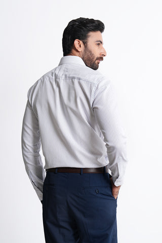 Smart Fit White Lining Dress Shirt SFL240522-WT