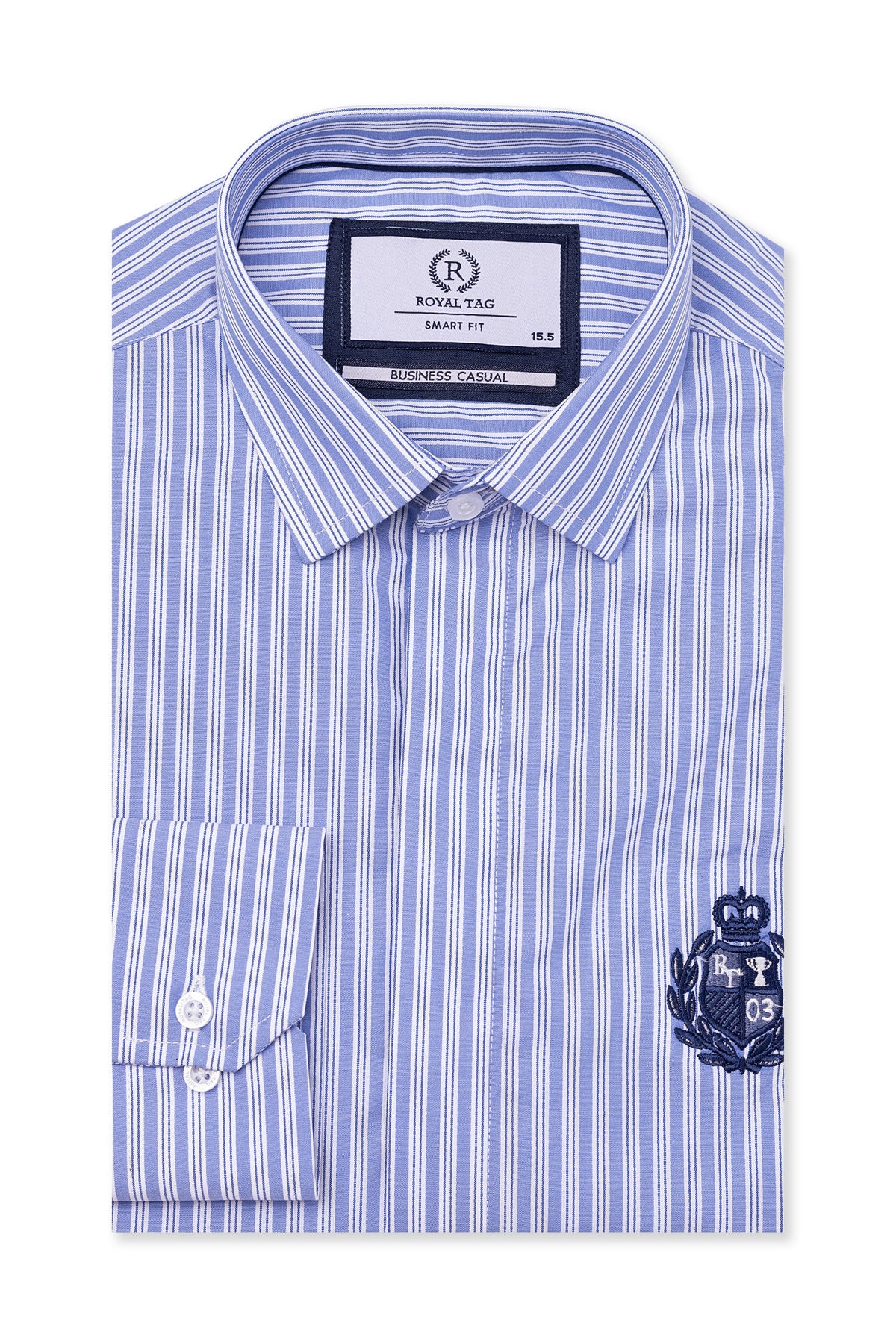 Sky Lining Dress Shirt- SFL241038-SKY