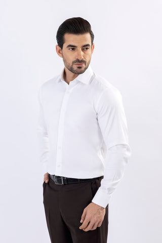 White Plain Dress Shirt SFP22064-WT