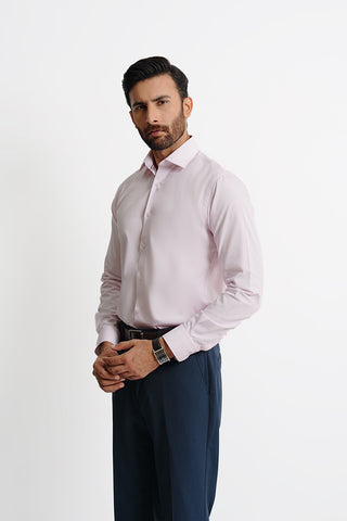 Smart Fit Pink Self Dress Shirt SFS240618-PK