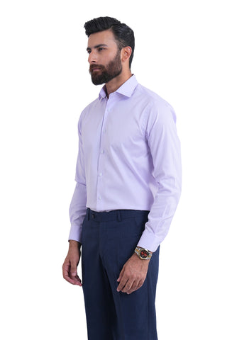Purple Smart Fit Textured Dress Shirt SFT240137-PUR