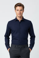 Navy Refined Dress Shirt