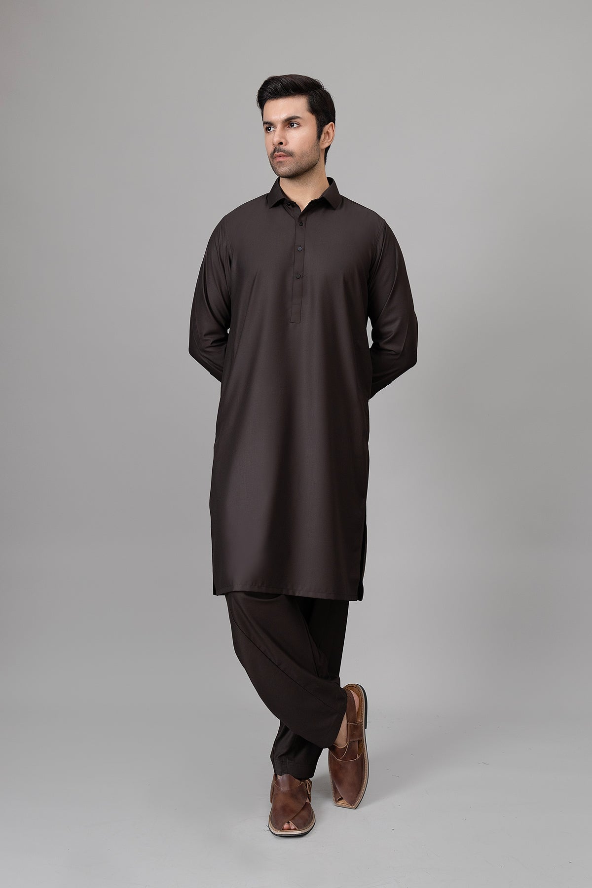 Brown Shalwar Kameez