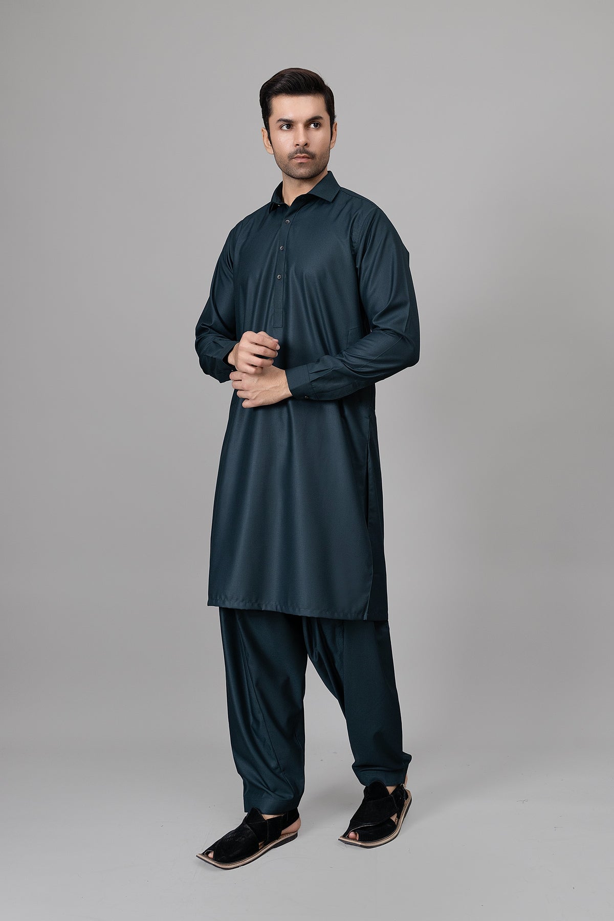 Dark Green Shalwar Kameez
